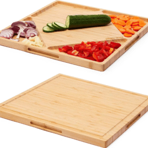 Acacia Wood Chopping Board Bamboo Cheese Cutting Rubberwood Board Charcuterie Platter With Juice Groove