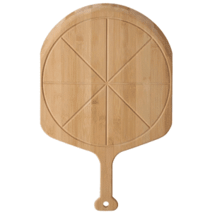 Bamboo Pizza Peel Lightweight Smooth Pizza Paddle Tray with 8 Slice Grooves Bread Dessert Serving Board