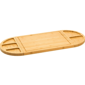 Bamboo Cutting Board with Two Magnetic Splicing Serving Tray Kitchen Cheese Boards Set Charcuterie Chopping Block