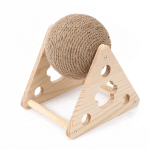 Wooden cat Ball Toy, Simple, Durable and Natural