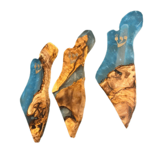 Epoxy Resin Mezuzah With Wood Israel Map Wood Mezuzah Case Judaica Mezuzah Scroll, Mezuzah Cases, Mezuzah for Door Décor